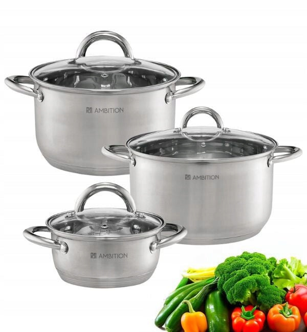 Set of pots Ambition Solar stainless steel 6 el.