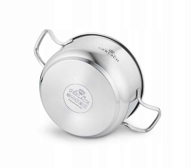 Set of pots GERLACH Simple 9 element NK 332 Steel Induction Steamed Gas Coating type steel