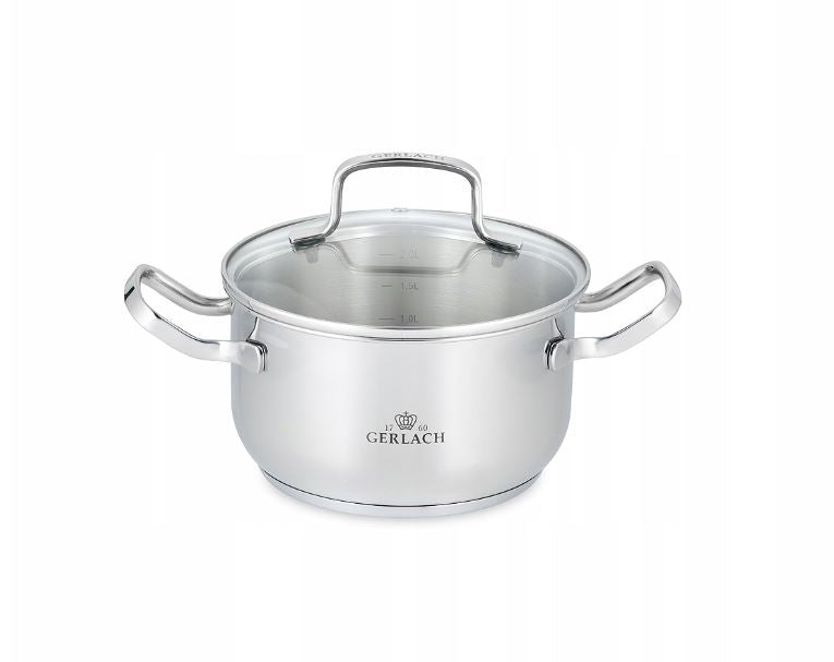 Set of pots GERLACH Simple 9 element NK 332 Steel Induction Steamed Gas Number of items in the set 9