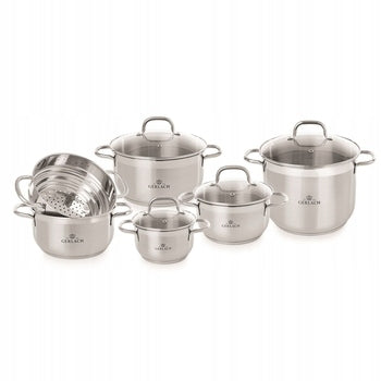 Set of pots Gerlach Sendo stainless steel 11-piece