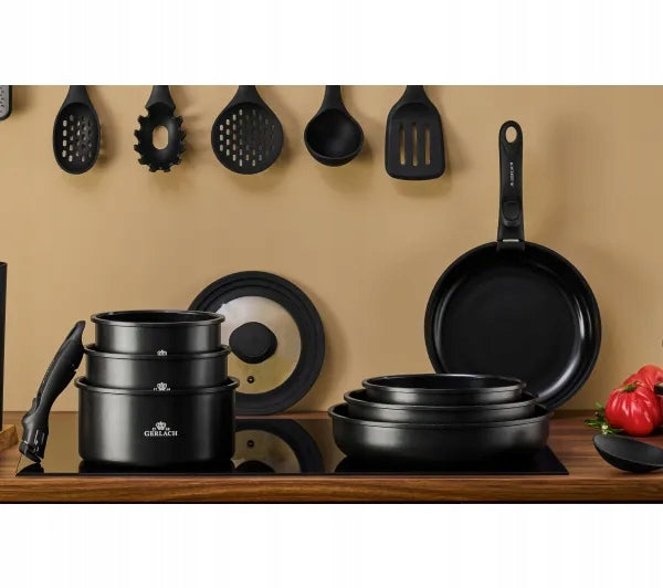 Set of pots Gerlach Smart Induction Aluminium 13 elements Additional information oven safe suitable for induction cooker dishwasher safe cover included heat-resistant handles