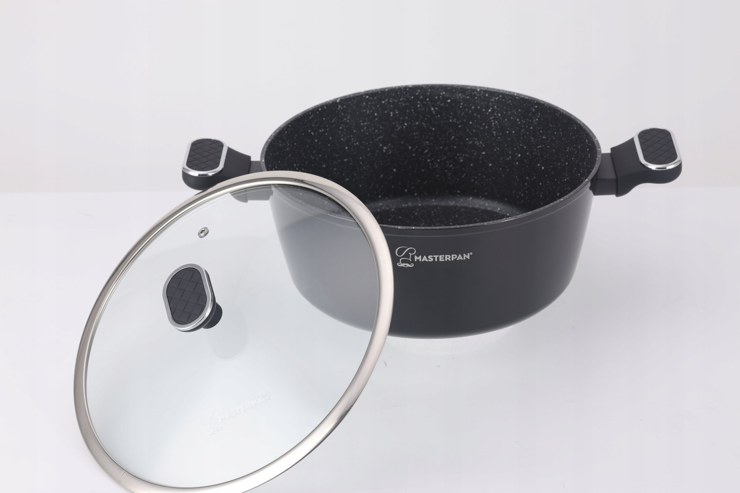 Set of pots Masterpan glass 8 el. Color black
