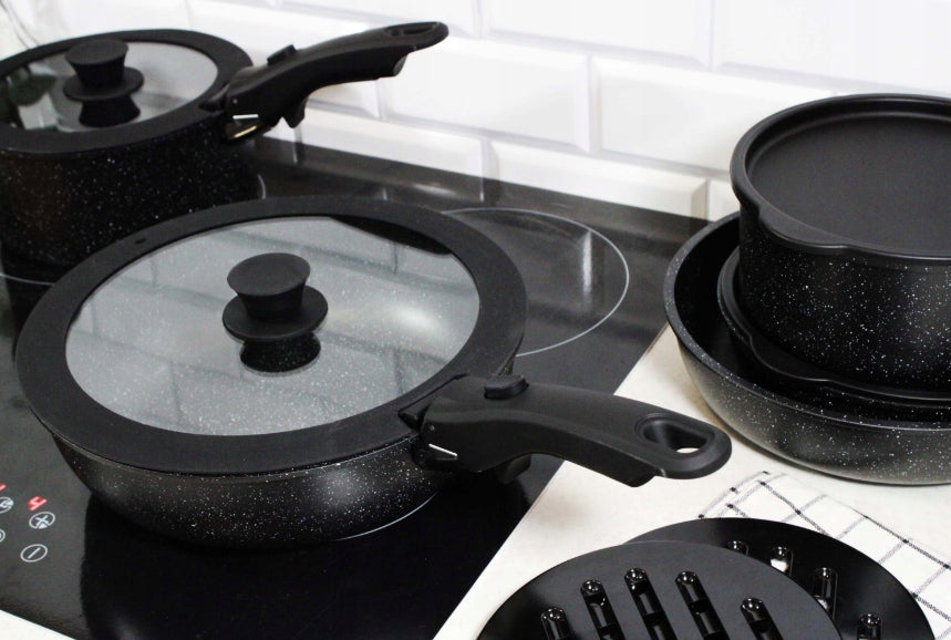 Set of pots Set of Pan Pots 13el aluminum Color beige