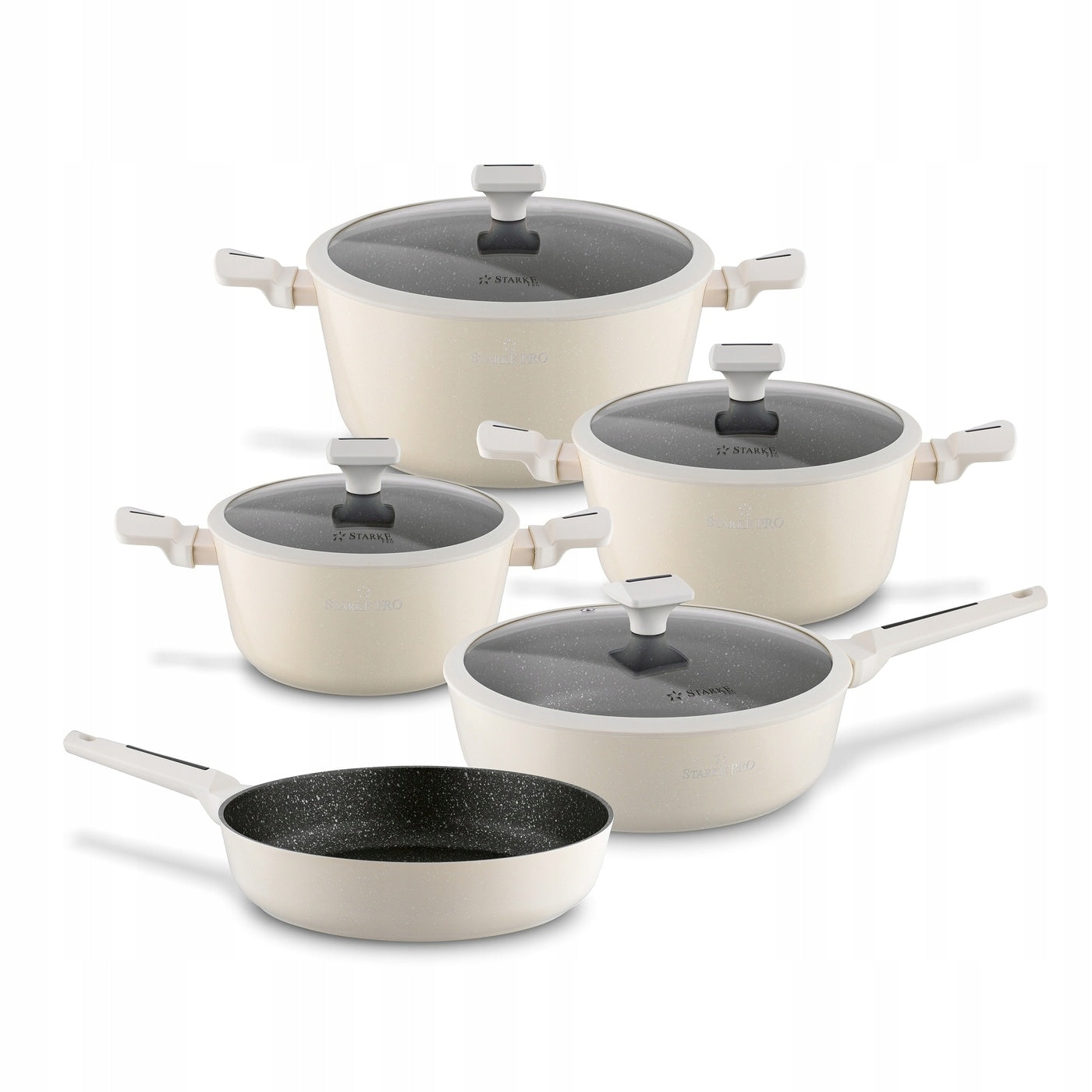 Set of pots Starke Pro Aluminium Brules 9 el.