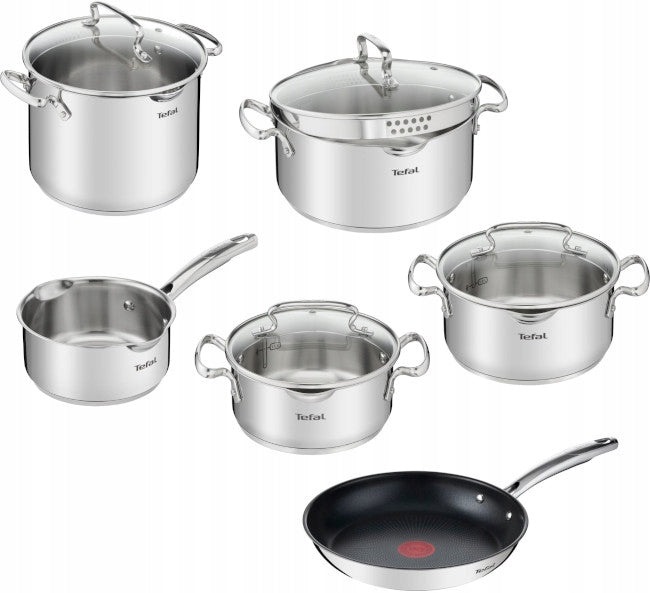Set of pots Tefal Duetto+ stainless steel 10 el. G732SA55