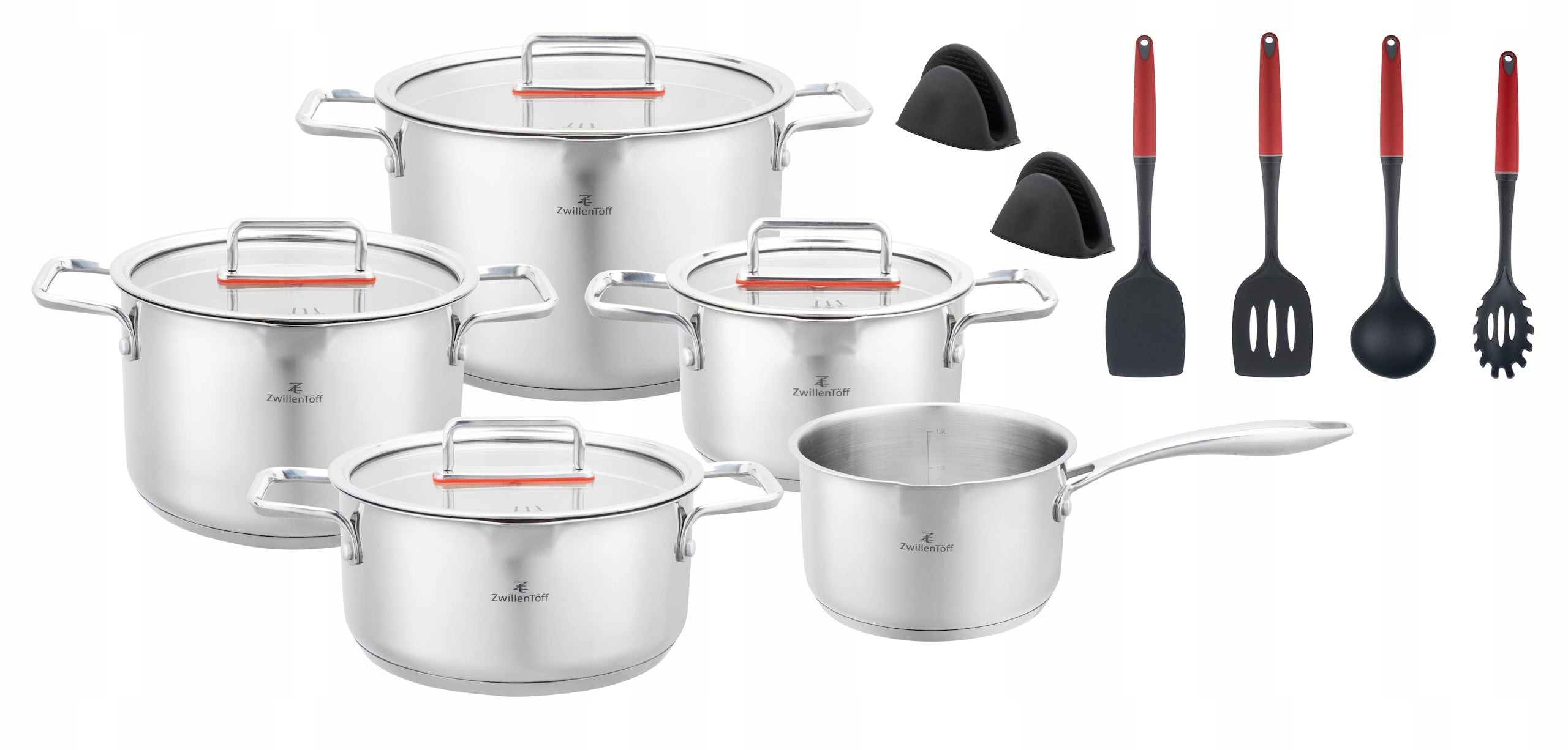Set of pots ZWILLENTÖFF stainless steel 304 15 elements ZT-33251