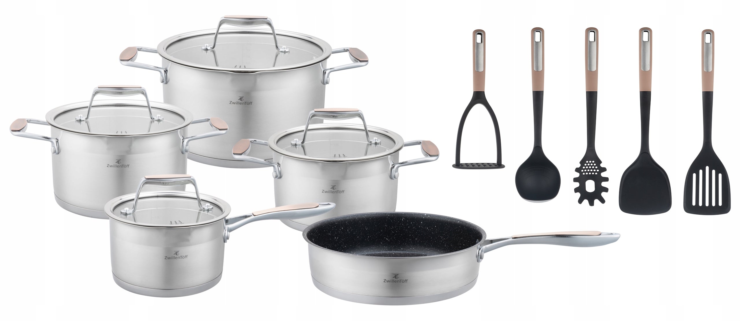Set of pots ZWILLENTÖFF stainless steel 304 16 elements PAN 33252 Packaging status original