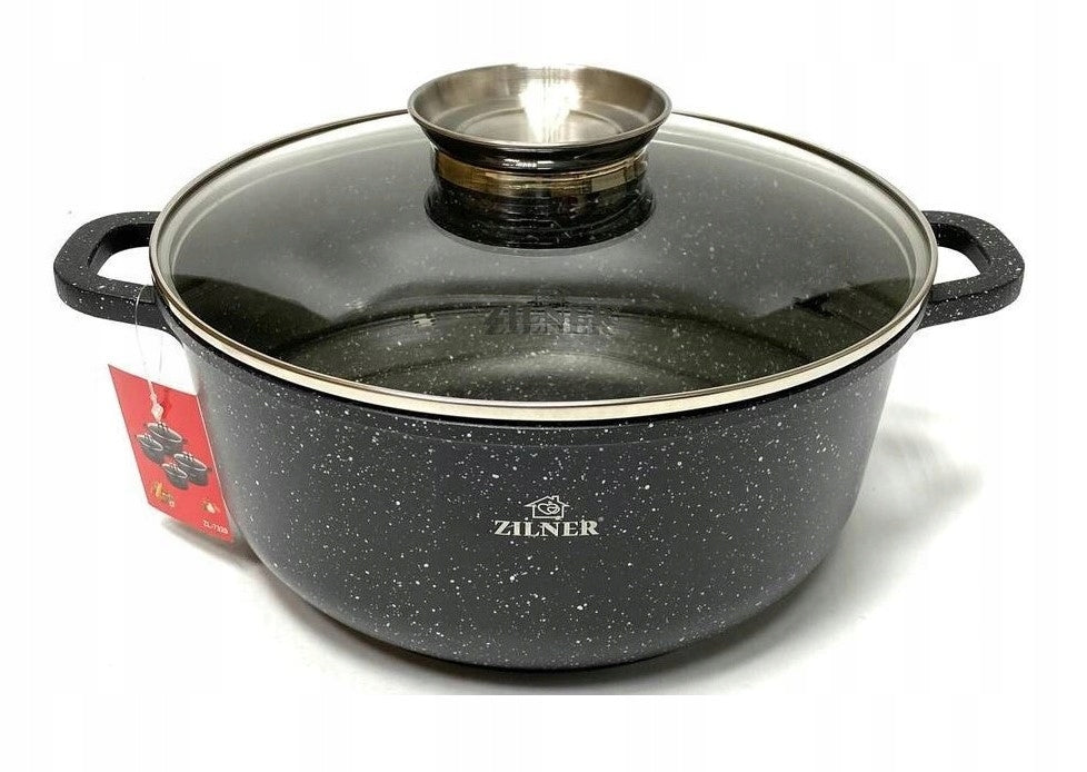Set of pots Zilner aluminium 12 el. Color black