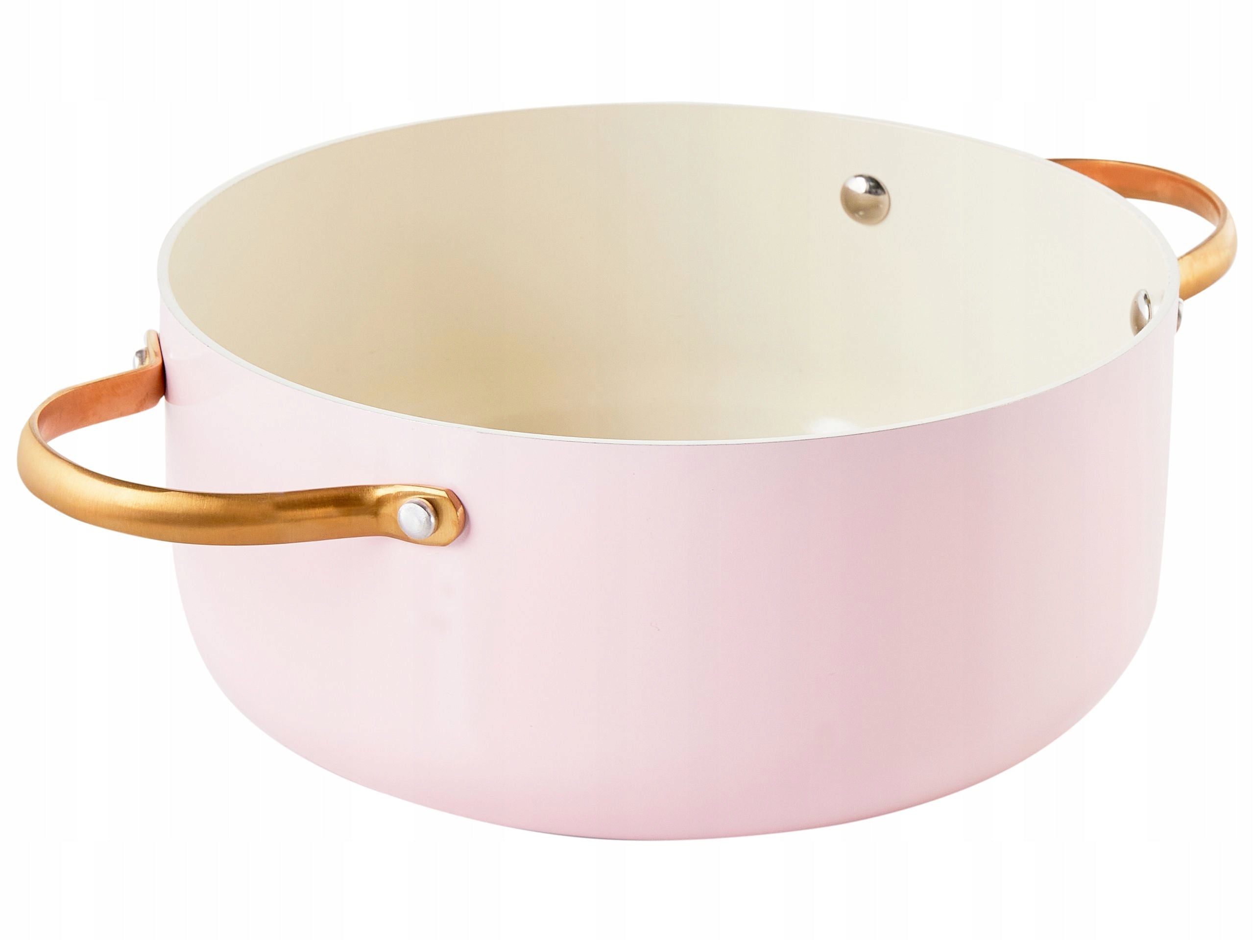 Set of pots and pans 7 elements pastel pink Color pink