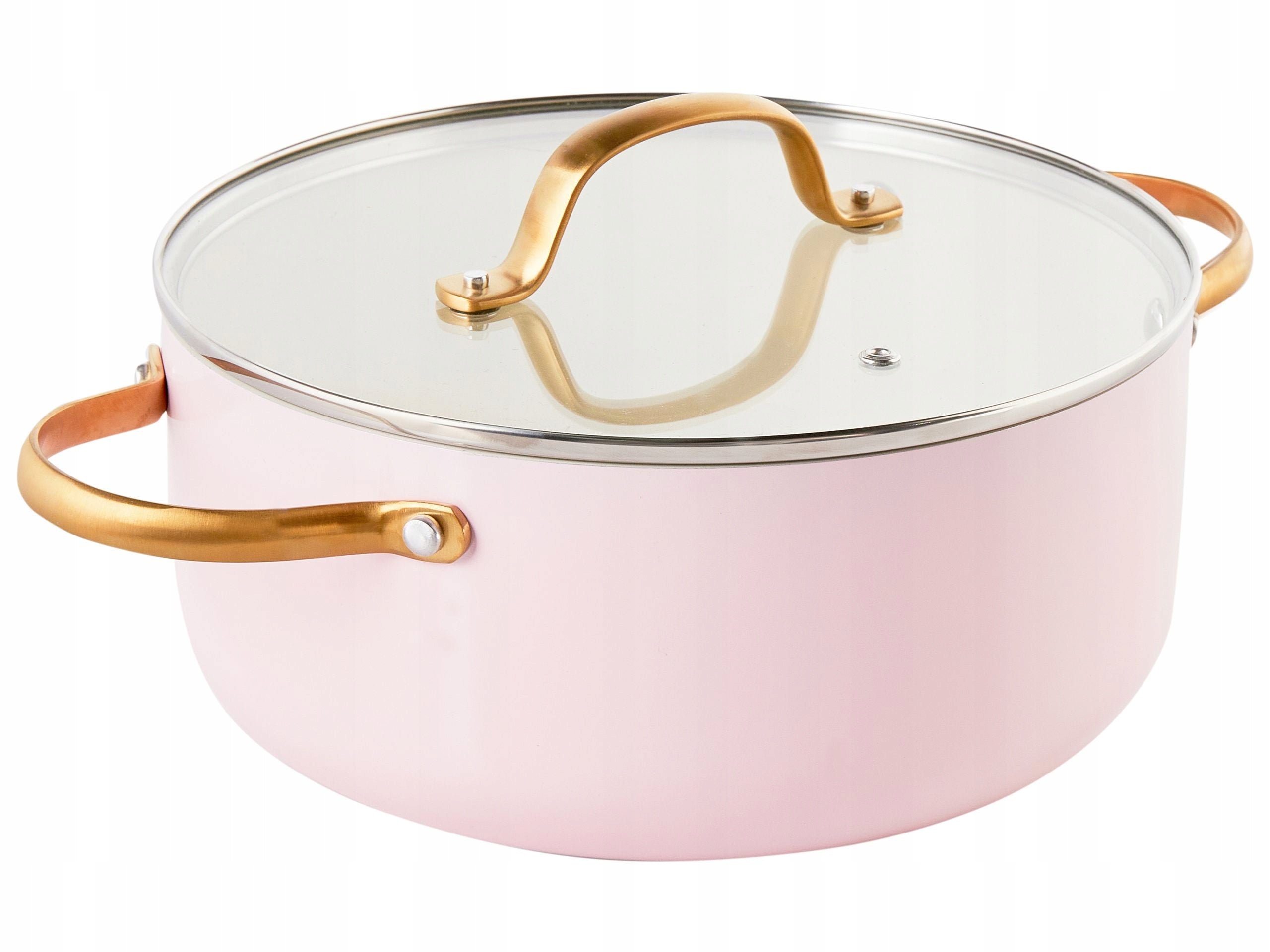 Set of pots and pans 7 elements pastel pink Number of items in the set 7
