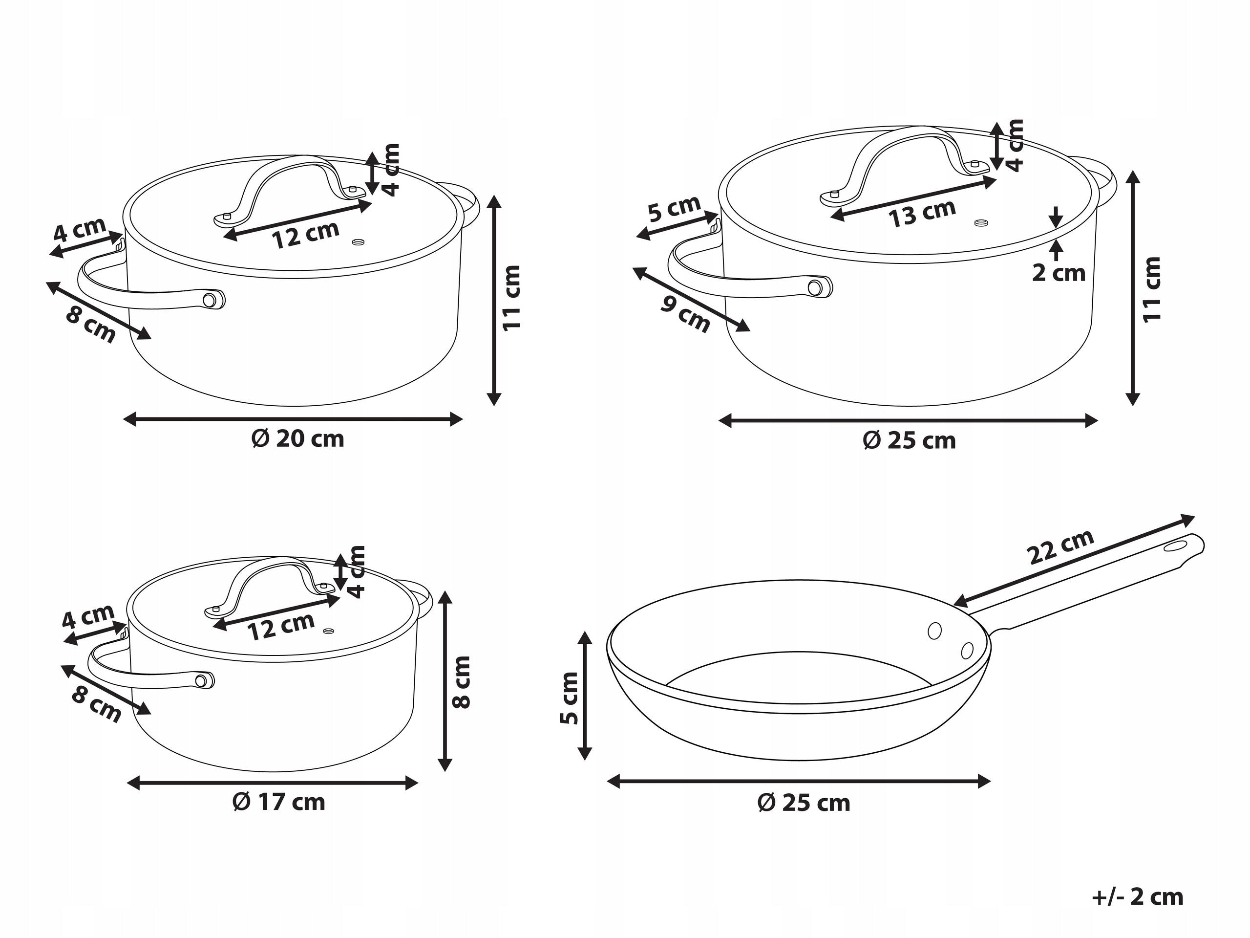 Set of pots and pans 7 elements pastel pink Packaging status original
