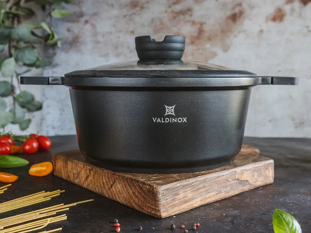 Set of pots durable non-stick coating Valdinox Expert 4 el. induction gas Color black