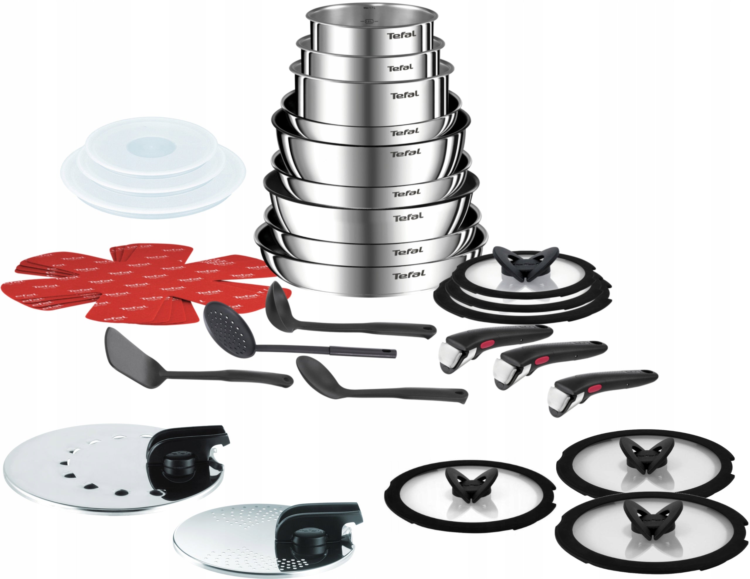 Set of pots spoon lid Ingenio Emotion 31el. Manufacturer code L897SM74 L9863153 L9829853 L9829453
