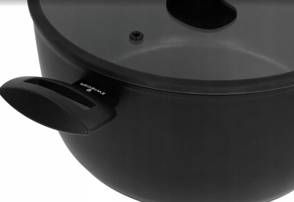 Set of pots with lid ZWIEGER SENSA 20/24cm induction 2,5l 4,4l 4el Color black