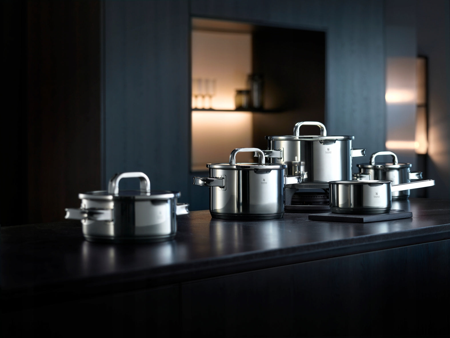 Set of pots with lids WMF Function 4 stainless steel 7 el. induction Number of items in the set 7