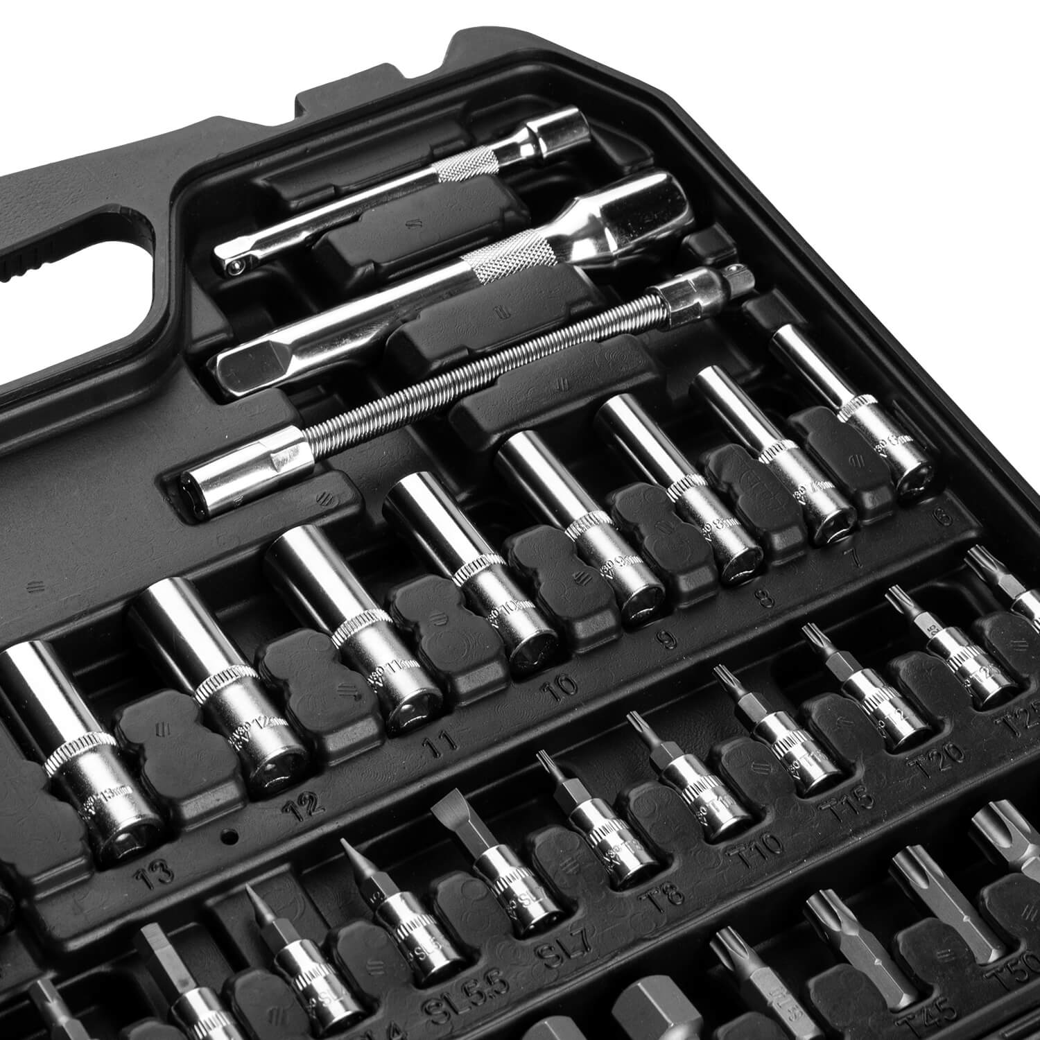 Set of ratchet sockets DNIPRO-M ULTRA 46pcs 1/4 Cr-V S2 Number of items in the set 94