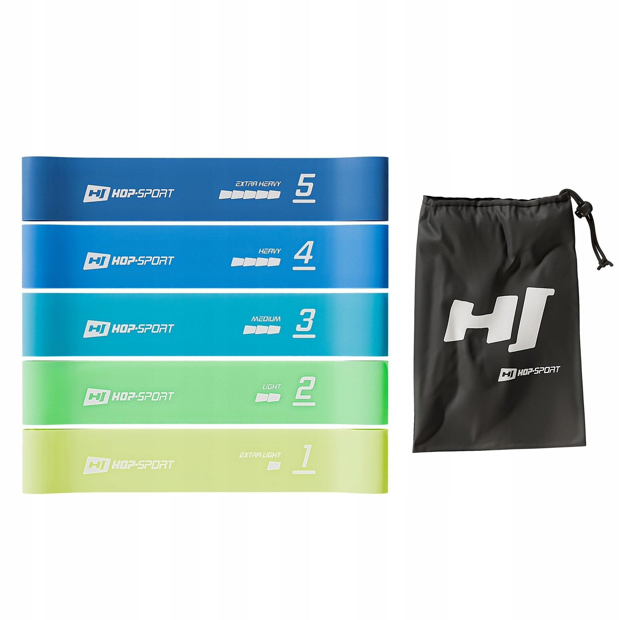 Set of resistance bands 5pcs for stretching exercises hipband resistance bands 30cm