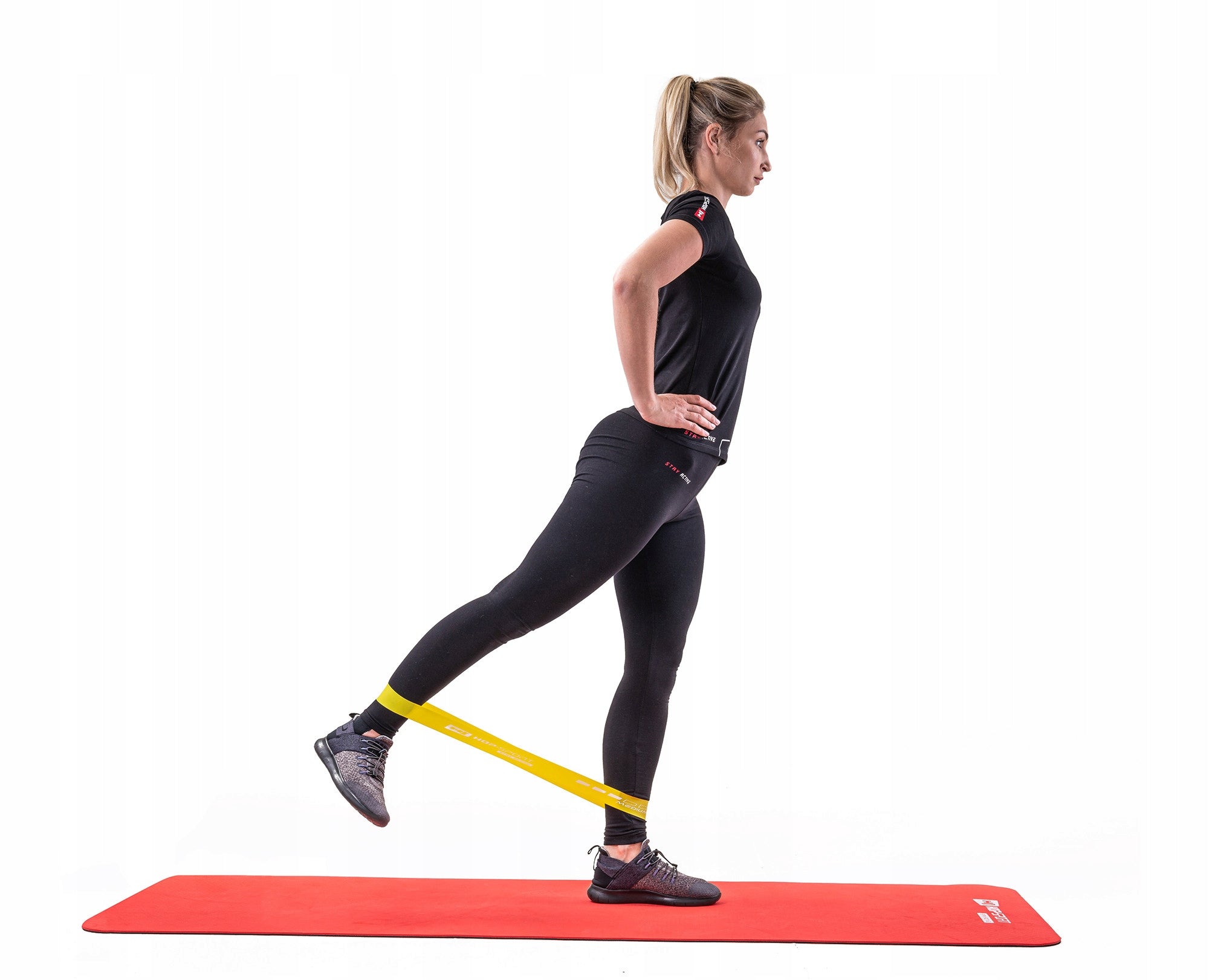 Set of resistance bands rubber for exercise with skipping rope for exercise pouch freebie Brand Hop-Sport