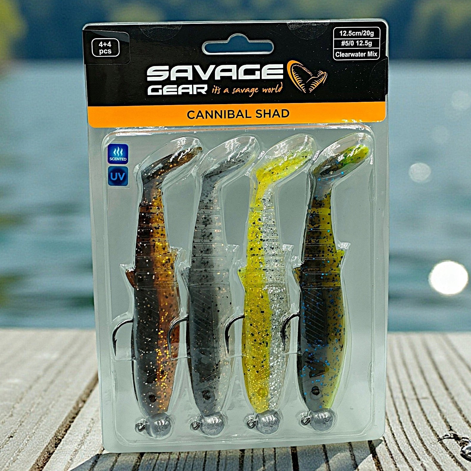 Set of rubber Savage Gear Cannibal Clear Water Mix 12,5cm armed Brand Savage Gear