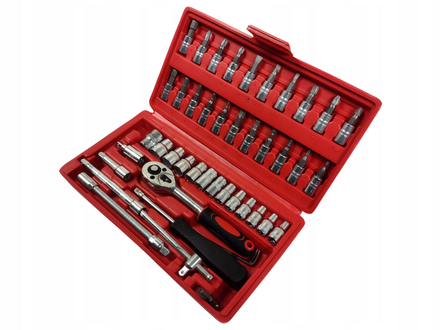 Set of socket wrenches and bits 46 el. 1/4" TORX SilverTools Product weight with unit packaging 2.5 kg