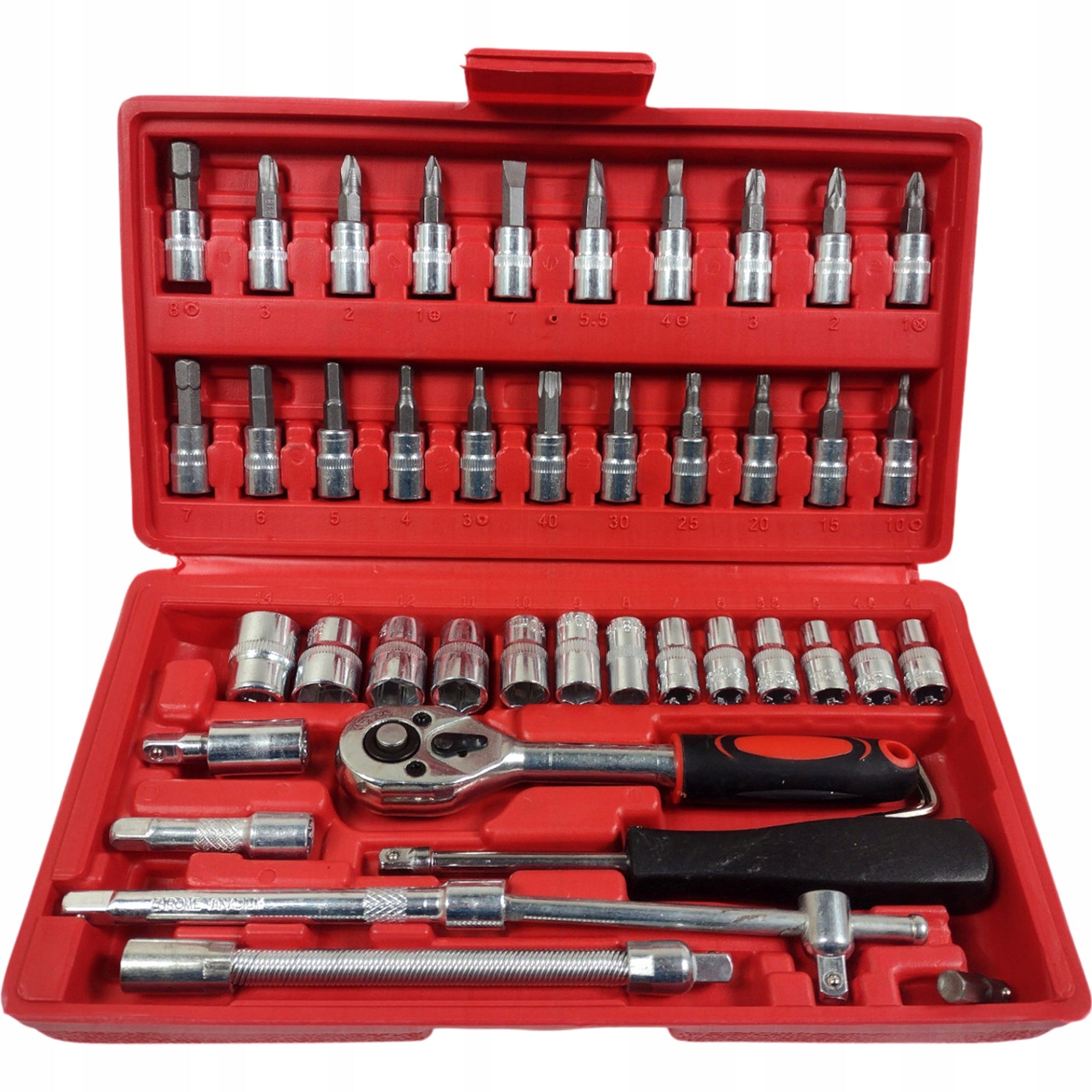 Set of socket wrenches and bits 46 el. 1/4" TORX SilverTools