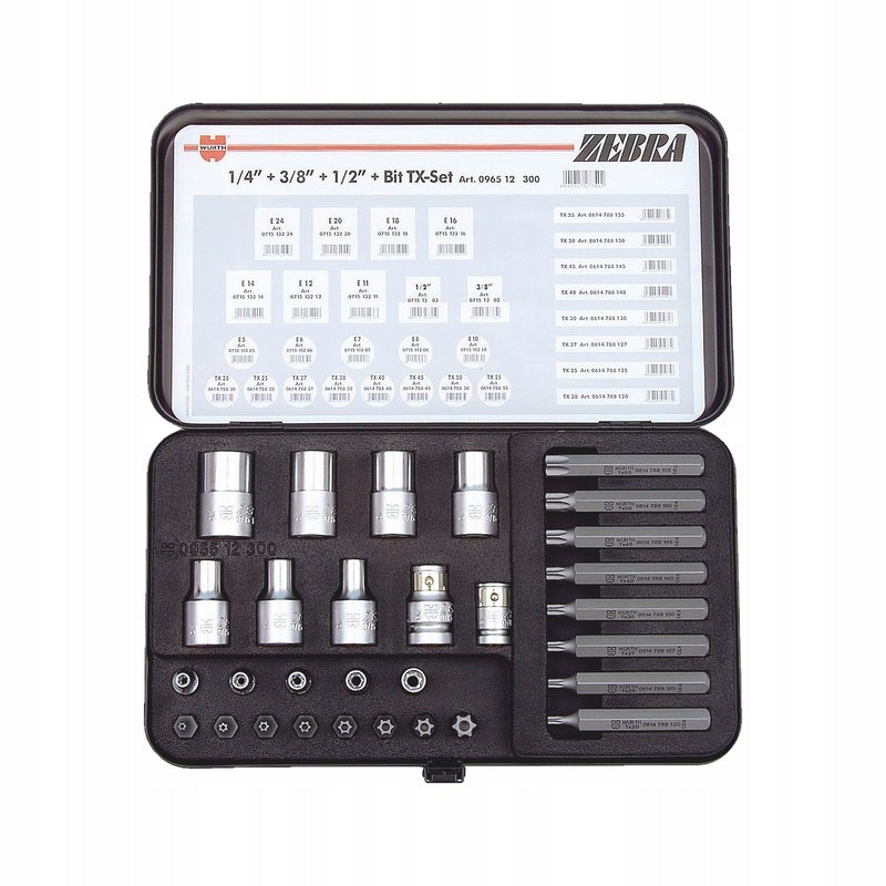 Set of socket wrenches and bits TX ZEW.WEW. - Wurth