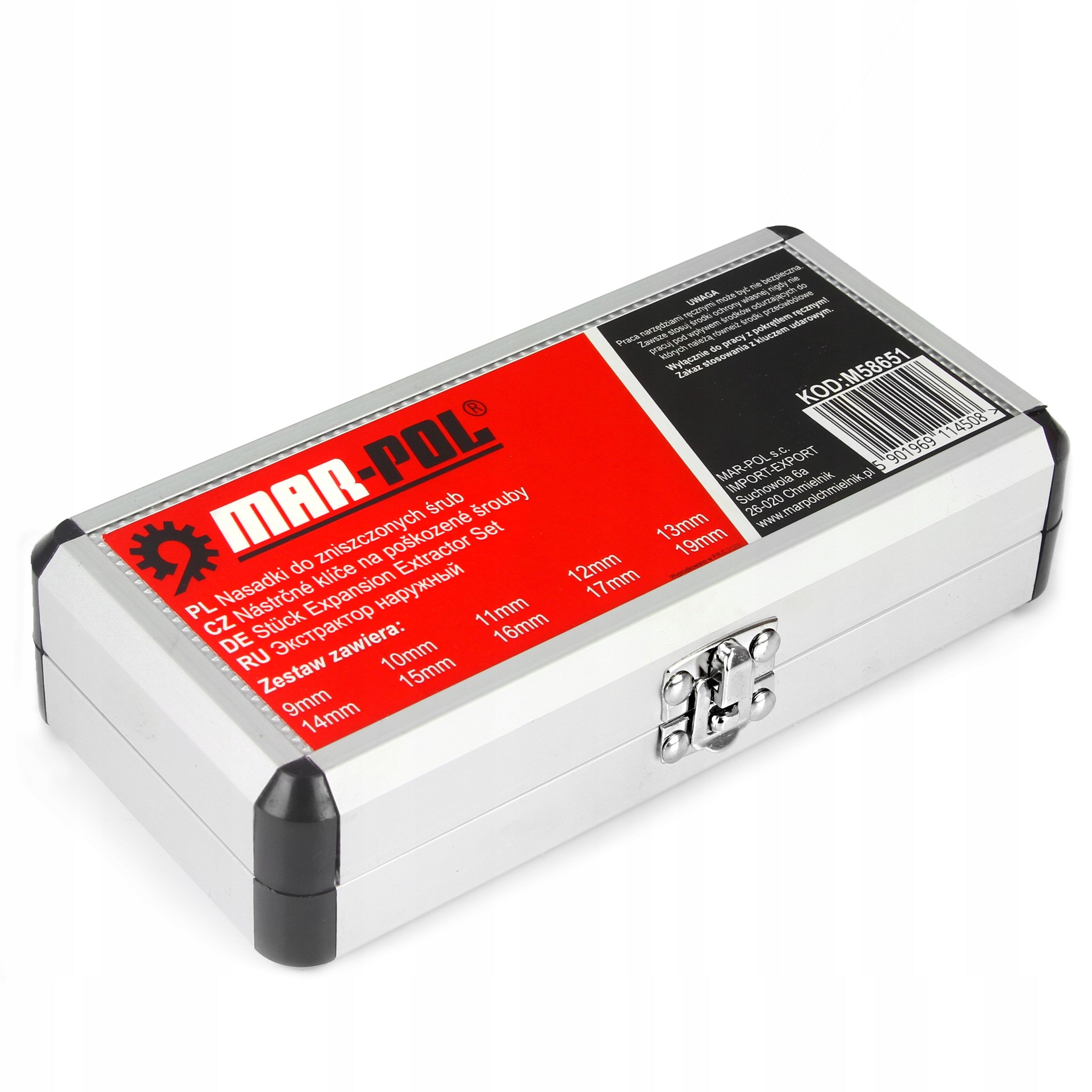 Set of sockets for damaged screws Mar-Pol M58651 Brand Mar-Pol
