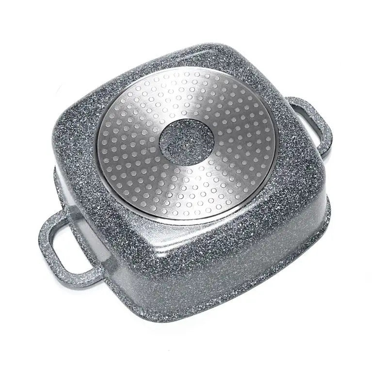 Set of square MARBLE pots POTS GREY SET 6EL. Product weight with unit packaging 6 kg