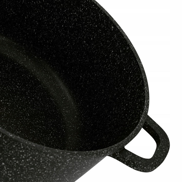 Set of stainless glass pots 12 el. Color black