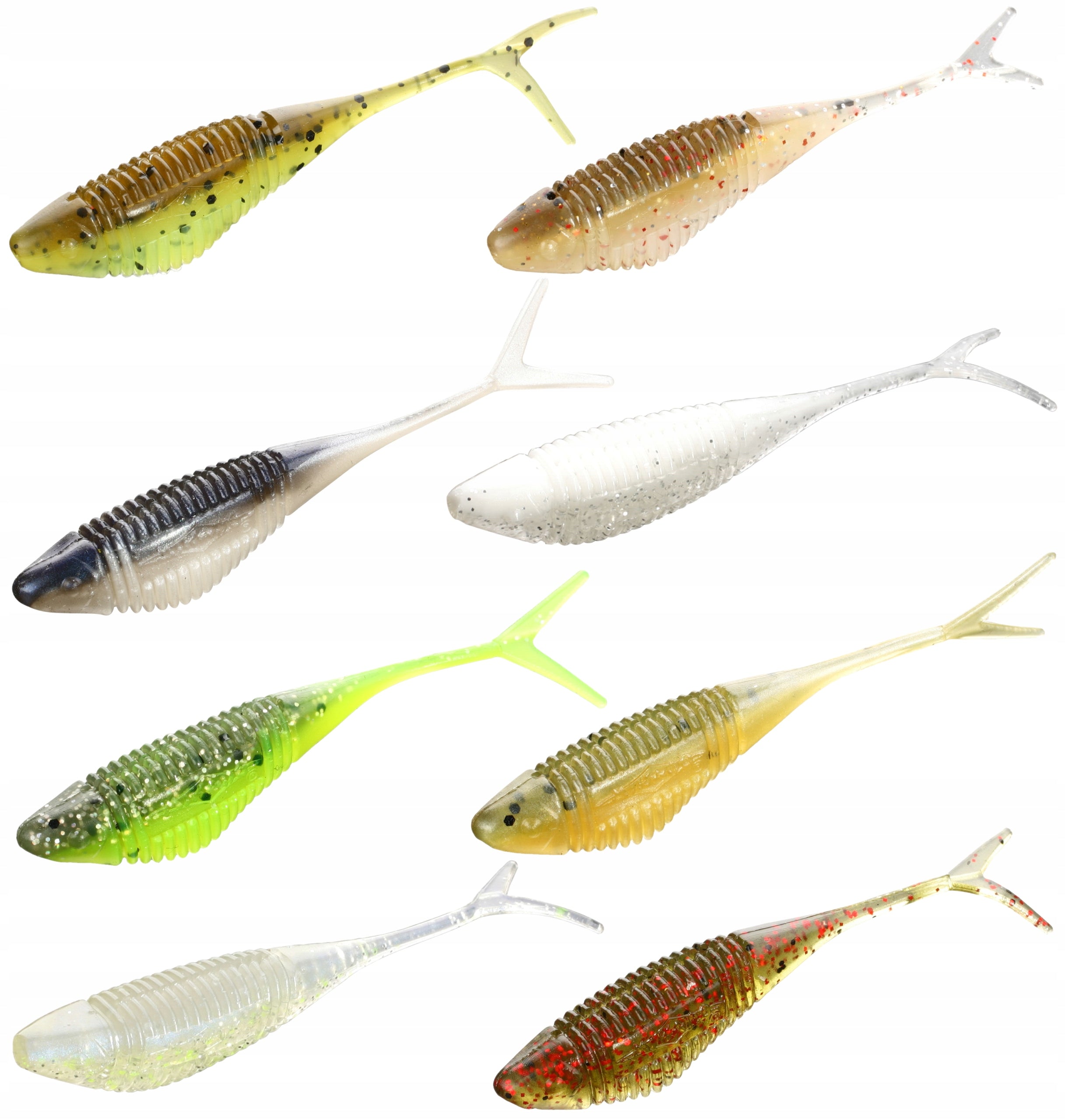 Set of swallow FISH FRY 5,5 cm rubber DROP SHOT perch trout 8 pieces