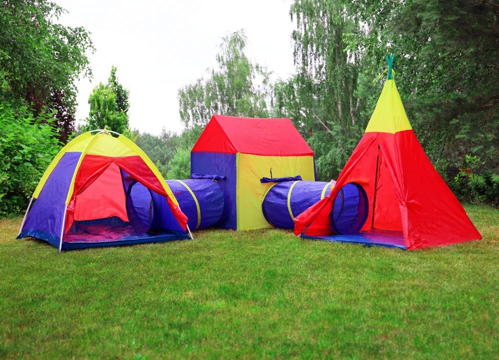 Set of tents for children 5in1 cottage + tunnels IPLAY Packaging status original