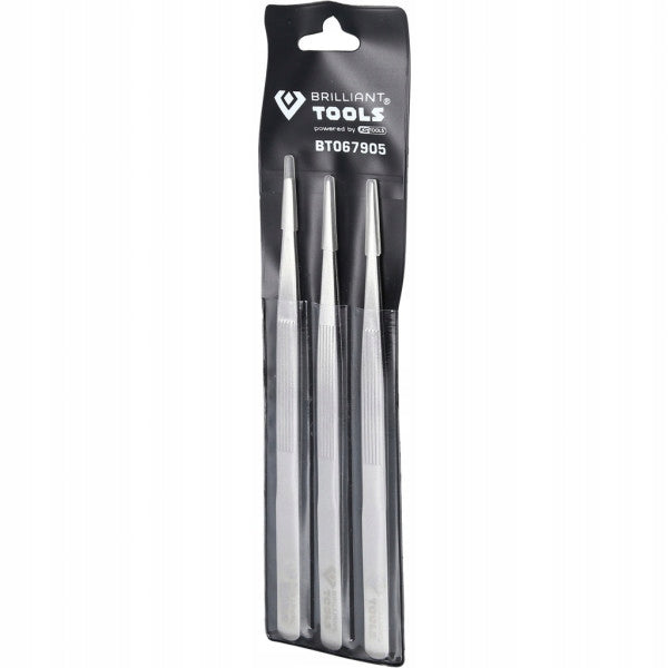 Set of tweezers for precise work 3pcs BRILLIANT TOOLS