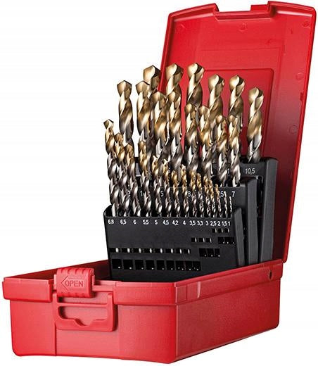 Set of twist drill bits with cylindrical shank 1-13mm Dormer