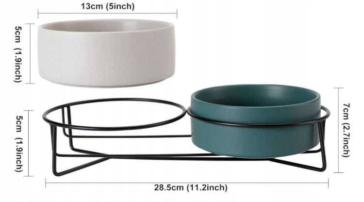 Set of two ceramic bowls 400 ml Brand Trixie