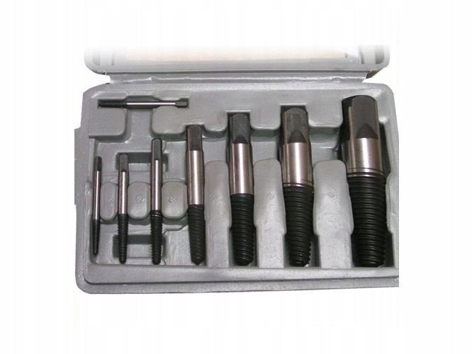 Set of unscrewers for broken screws 8 ele. set