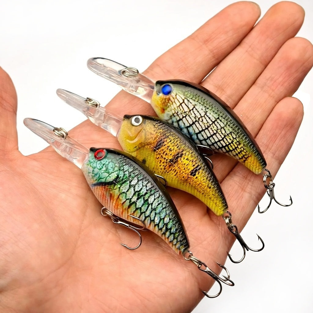 Set of wobblers PIKE ZANDER 9cm 10g - DIVER diving 3 pcs in a box Manufacturer code WH-9-DIVER