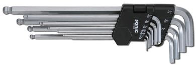 Set of wrenches 10 pcs, HEX profile, inch size 1/16 x 1/4