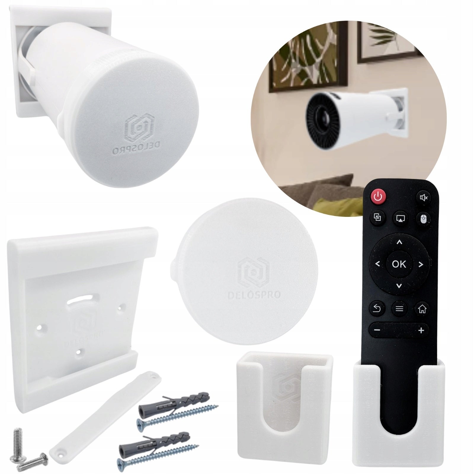 Set wall mount, for remote control, cover for Projector Extralink ESP-300