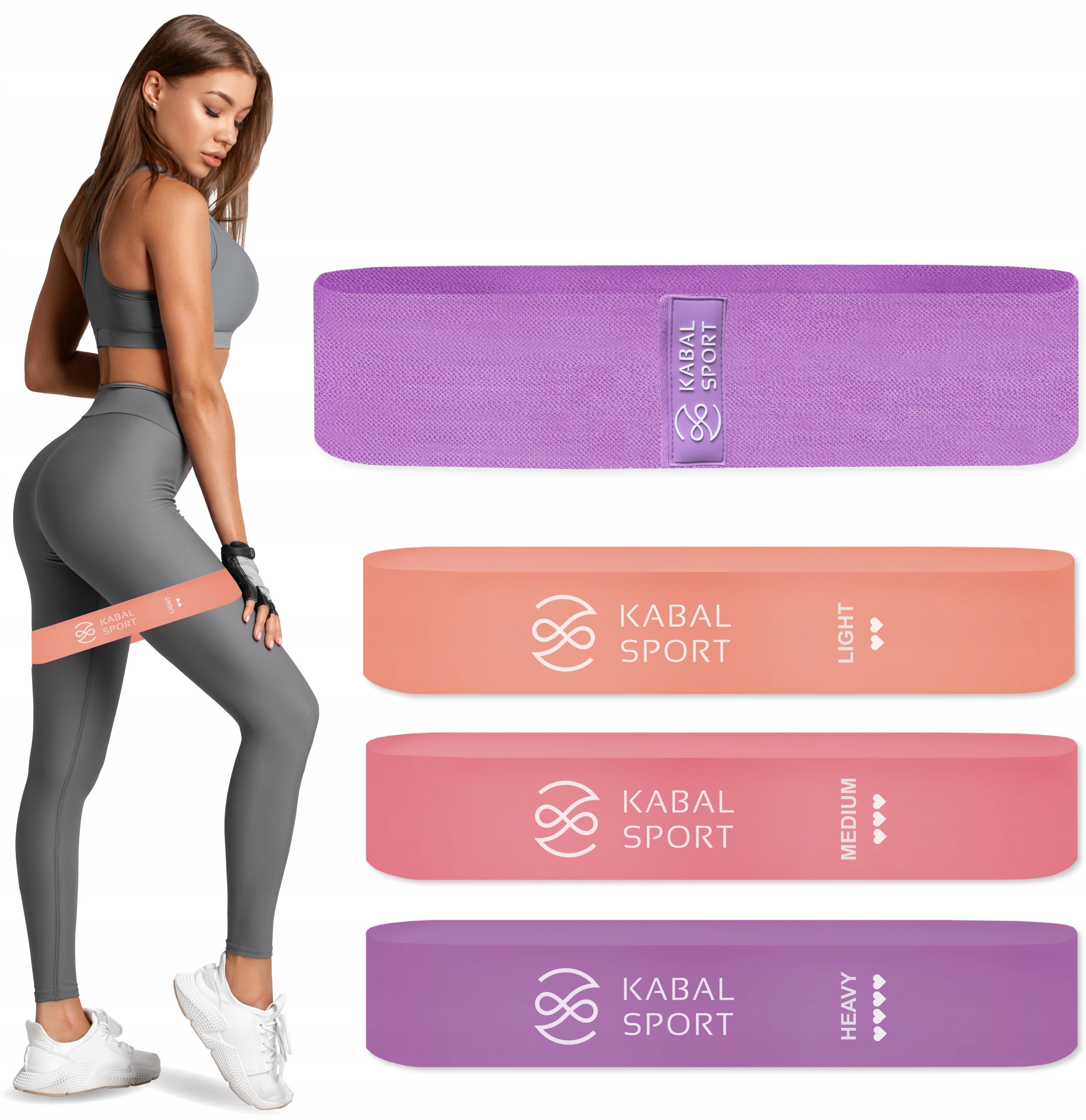 Sexy legs buttocks Set of 4 exercise rubbers mini band resistance exercises Color multicolor