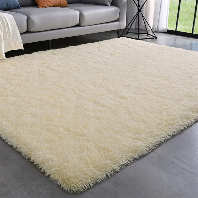 Shaggy Carpet 200x300 plush dense soft trimmed plush fur cream Length 200 cm