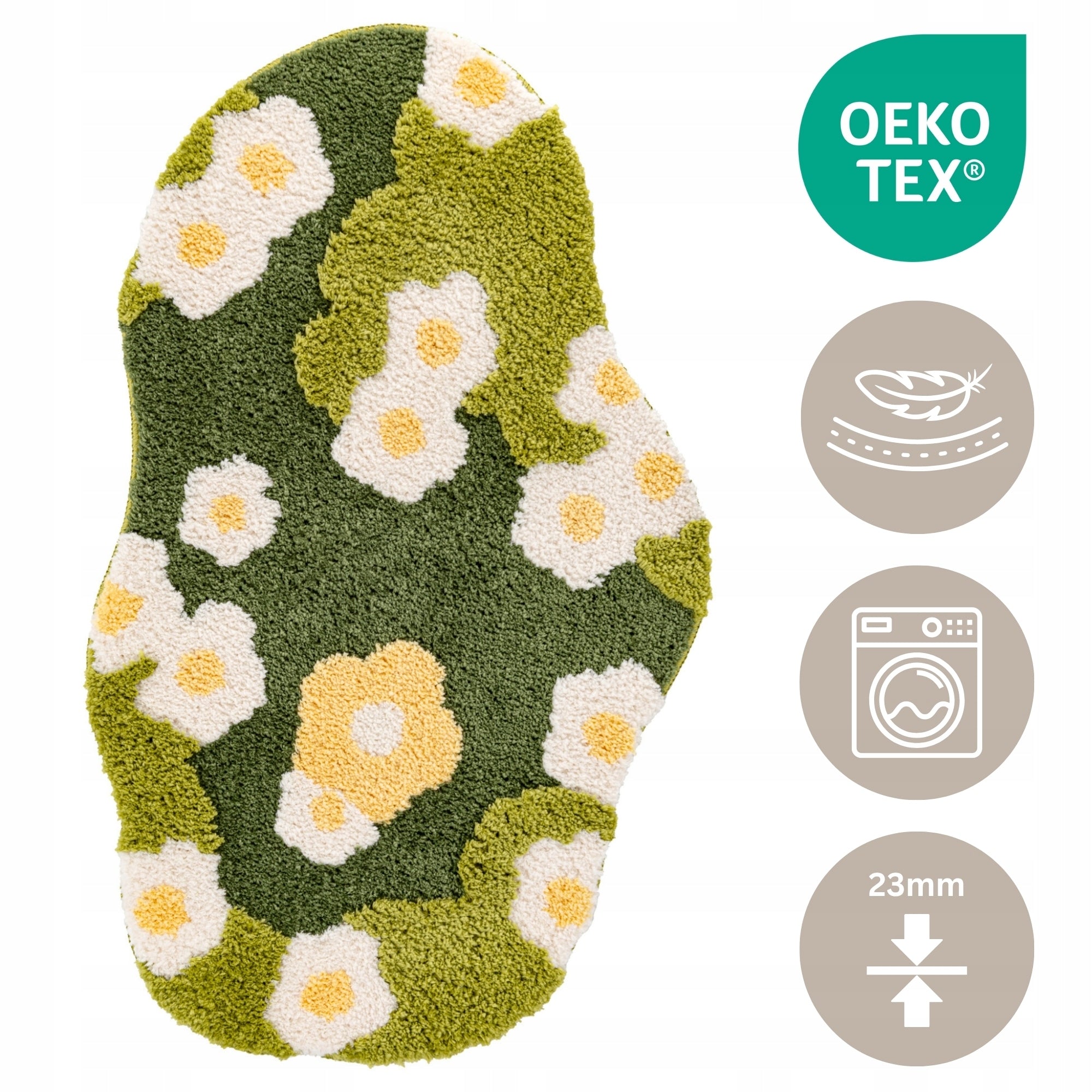 Shaggy Carpet Anti-Slip Fluffy 50x80cm Soft Thick Decorative Moss Length 80 cm