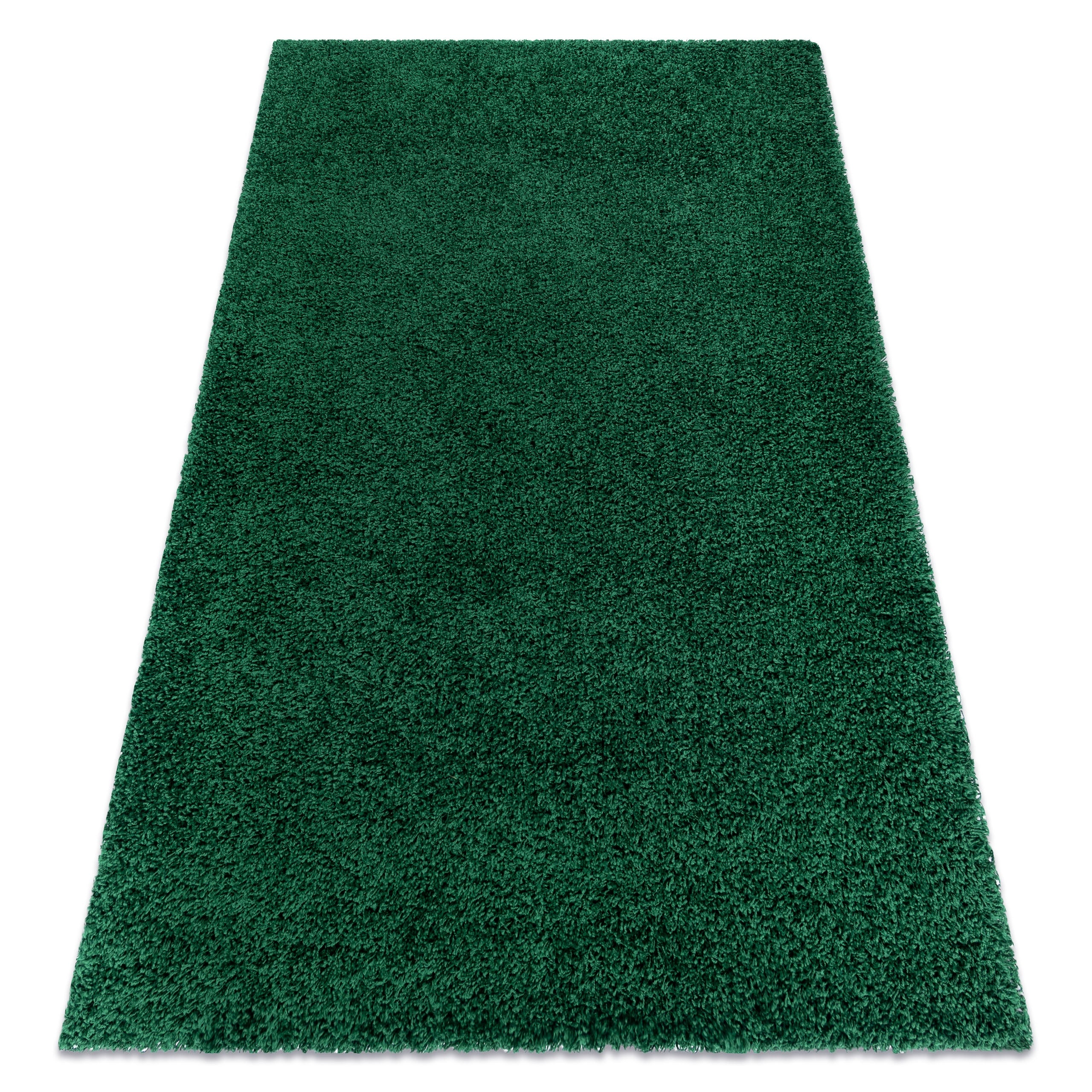 Shaggy rug THICK FOR LIVING ROOM BEDROOM green WITHOUT PATTERN 160x220 cm Soffi
