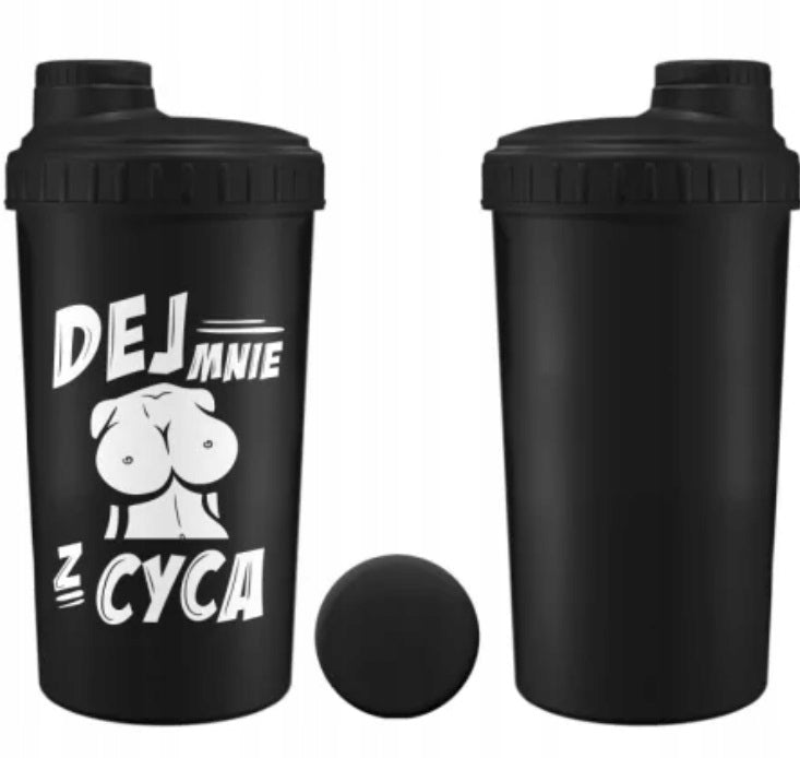Shaker KFD 700 ml with strainer black - DEJ ME Z CYCA