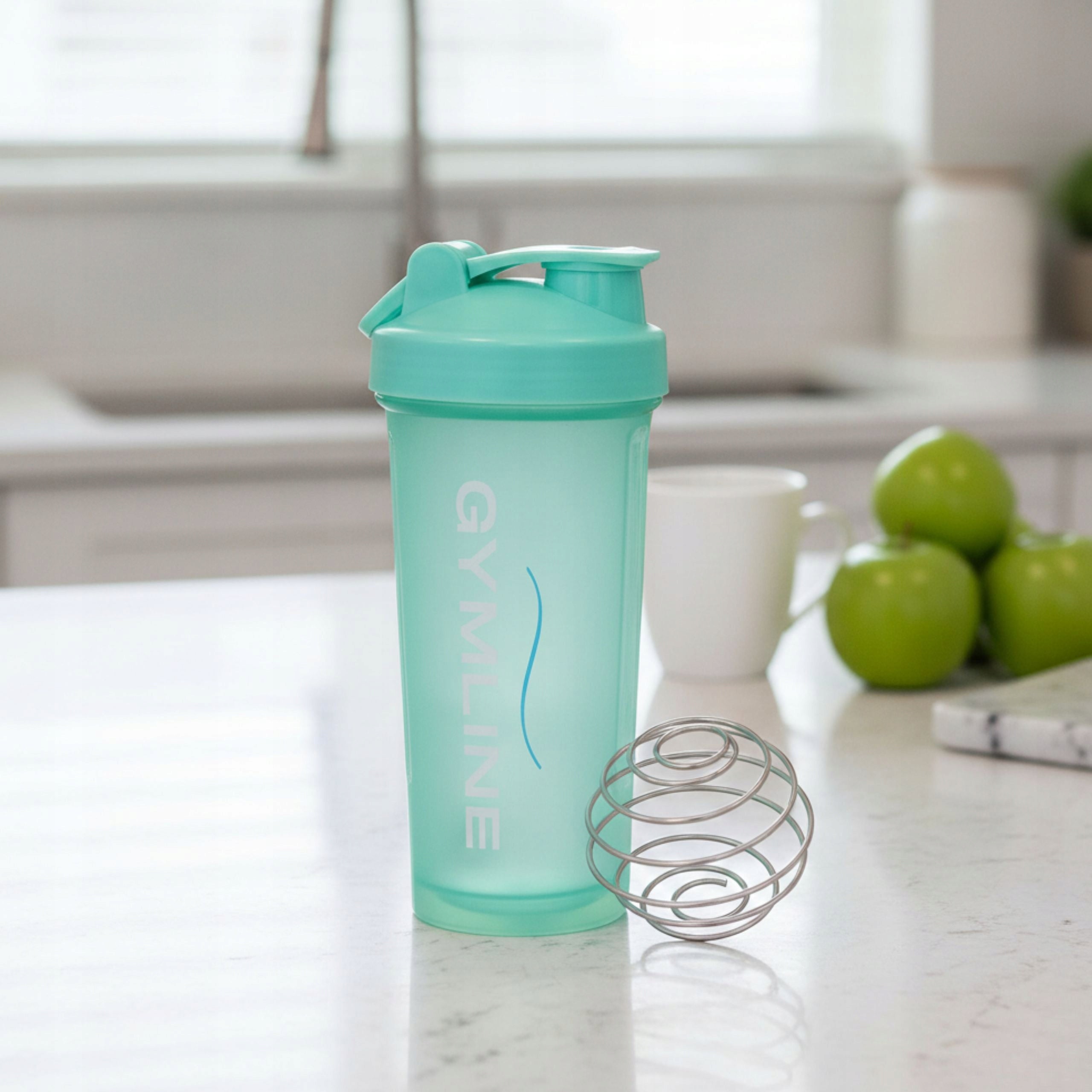 Shaker for protein supplements 600 ml Green Sports for gym training Manufacturer code Shaker plastikowy 600 ml zielony