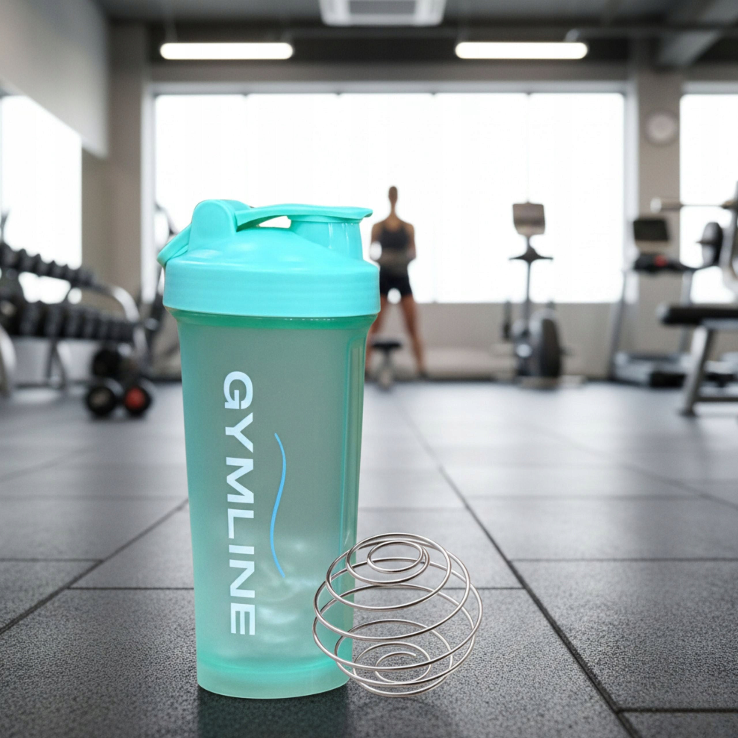 Shaker for protein supplements 600 ml Green Sports for gym training Packaging status original
