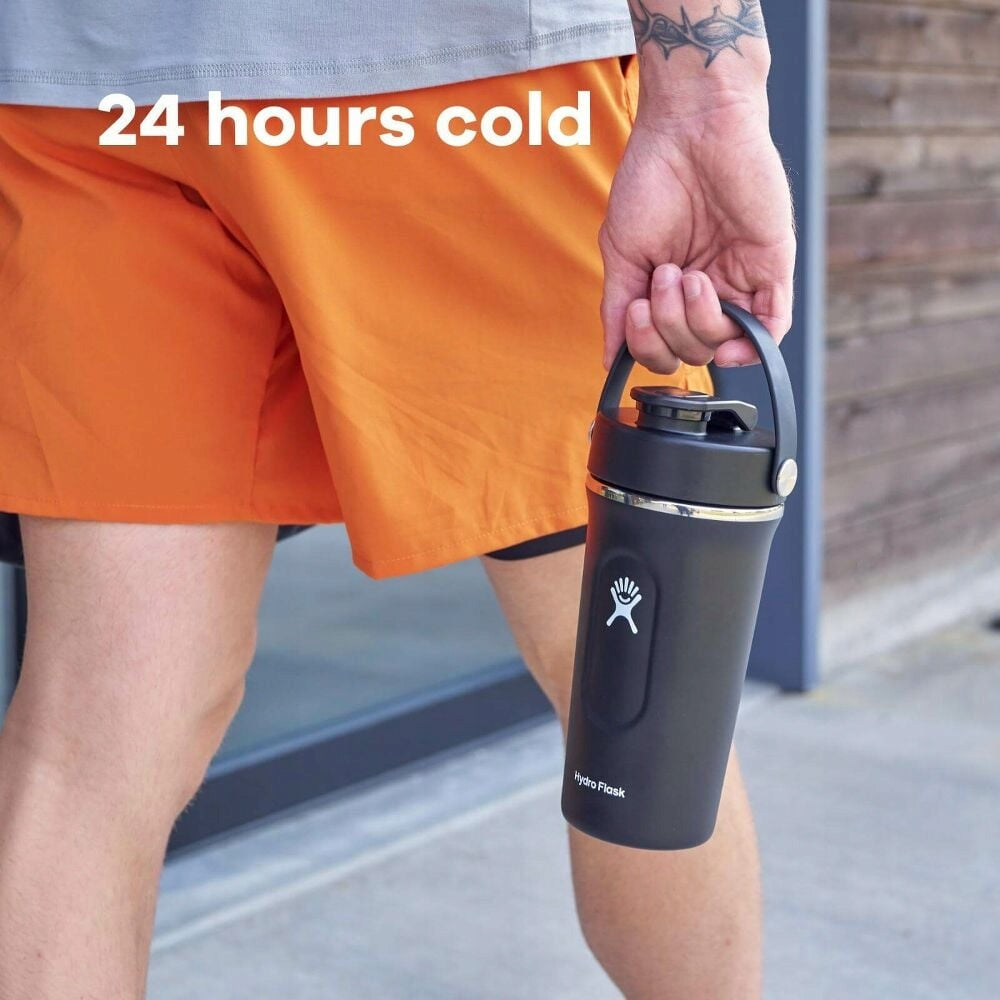 Shaker thermal shaker with ball for gym 710 ml black Hydro Flask Kind water bottle