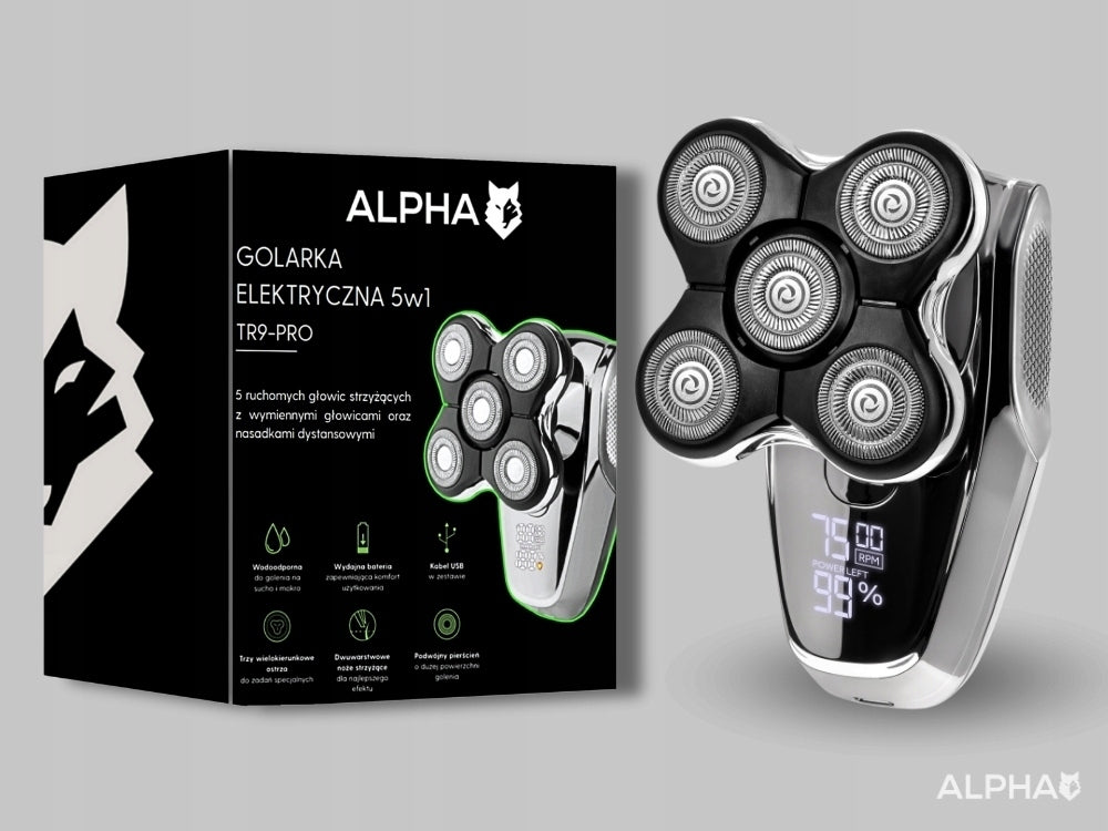 Shaver Beard, Hair and Head Shaving Machine - Nose Trimmer Alpha Brand ALPHA