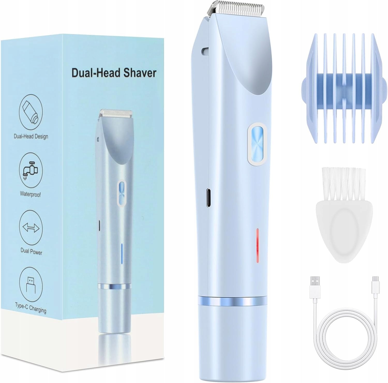 Shaver Trimmer 2in1 for Women Bikini Legs Body 5400 RPM Waterproof
