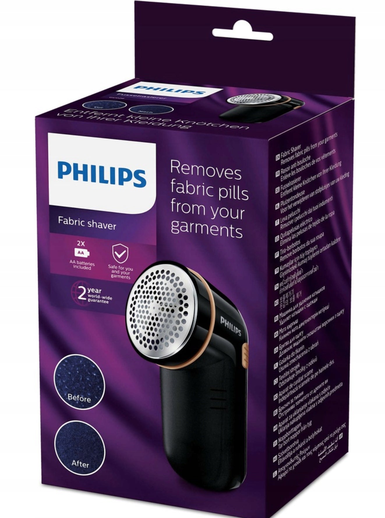 Shaver clothes machine fabric sweaters black Philips GC026/80 Packaging status original