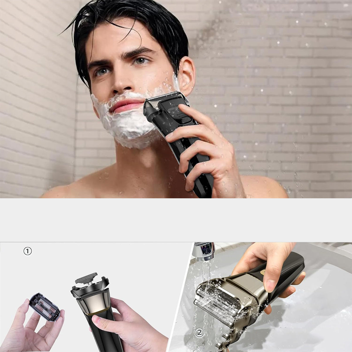 Shaver for men, for wet and dry use Brand no brand
